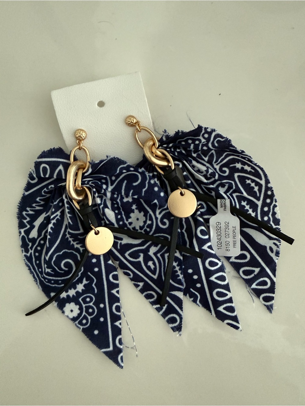 Free People Bandana Earrings — NWT 🤍